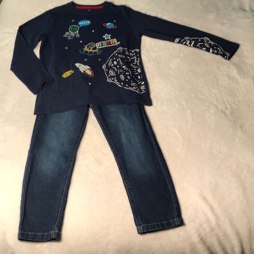 Kids Outfit! Jeans SZ 4 . Top 6/7